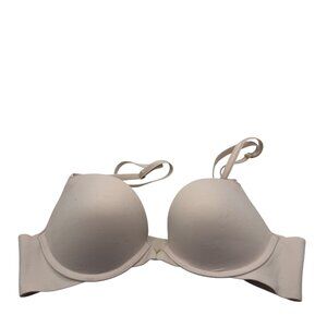 Victorias Secret Push Up T Shirt Bra Beige Size 34B Adjustable Straps Hook Back